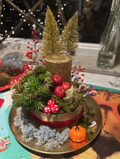 Winter workshop kerststukje