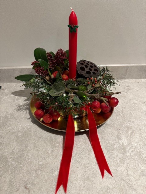 Winter workshop kerststukje1